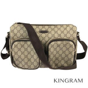 Gucci GG Plus Supreme Beige Brown Shoulder Bag
